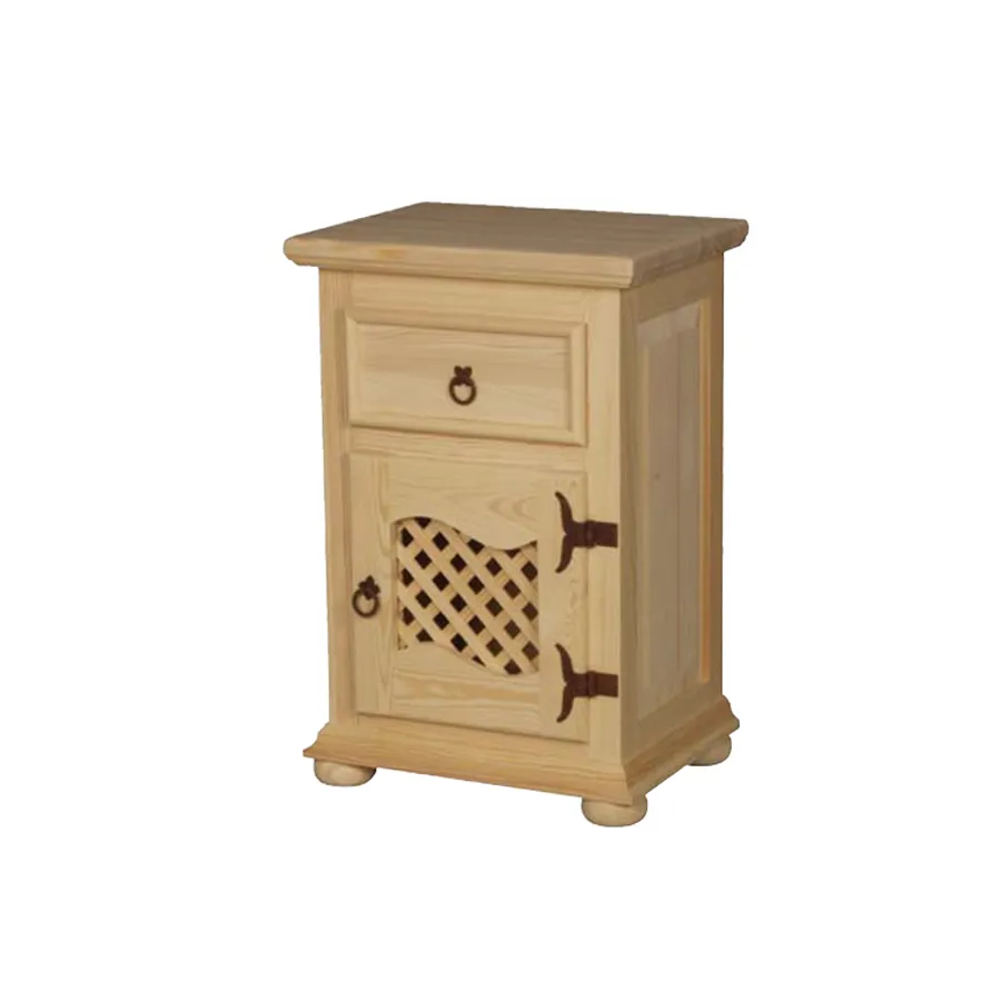 MESITA RUSTICA 1 CAJON 1 PUERTA MADERA MACIZA