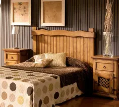 Cabecero matrimonio RUSTICO MADERA MACIZA 2