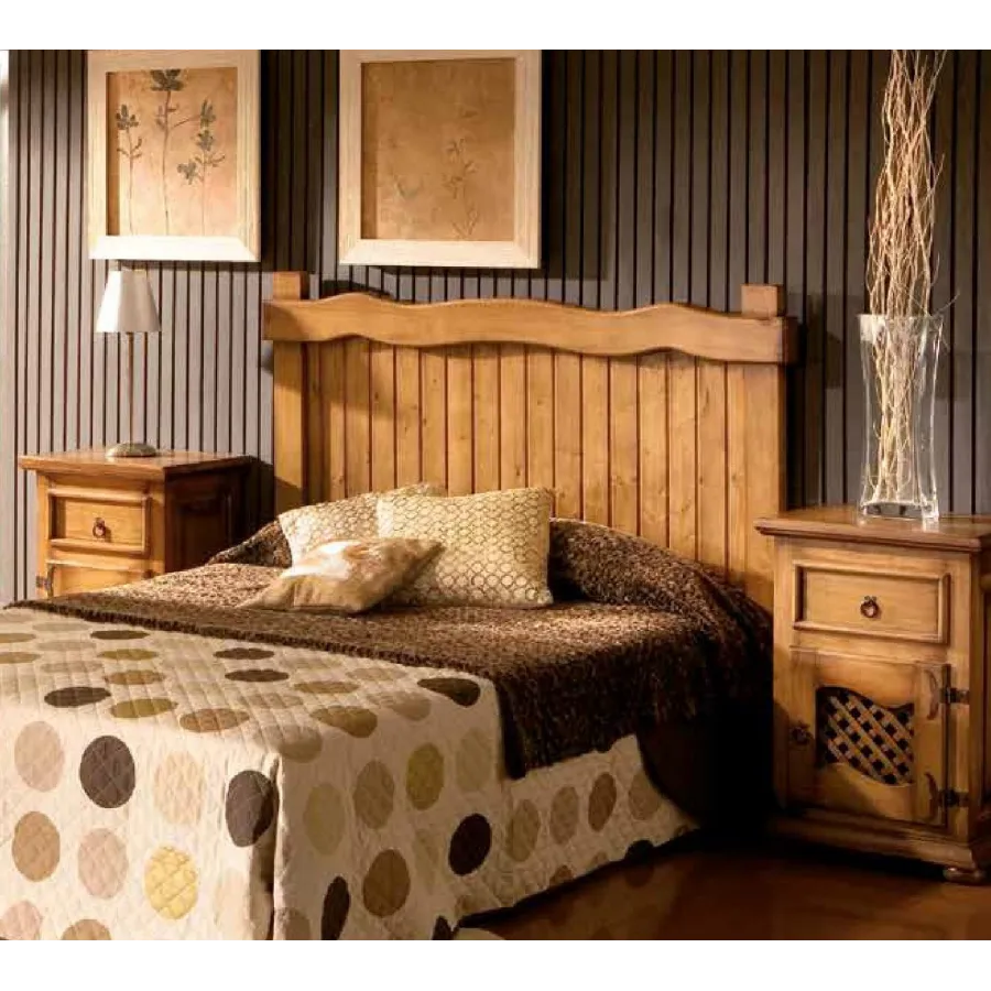 Cabecero matrimonio RUSTICO MADERA MACIZA