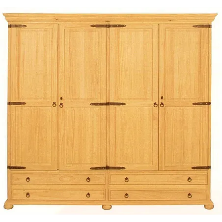 Armario 4 puertas RUSTICO MADERA MACIZA