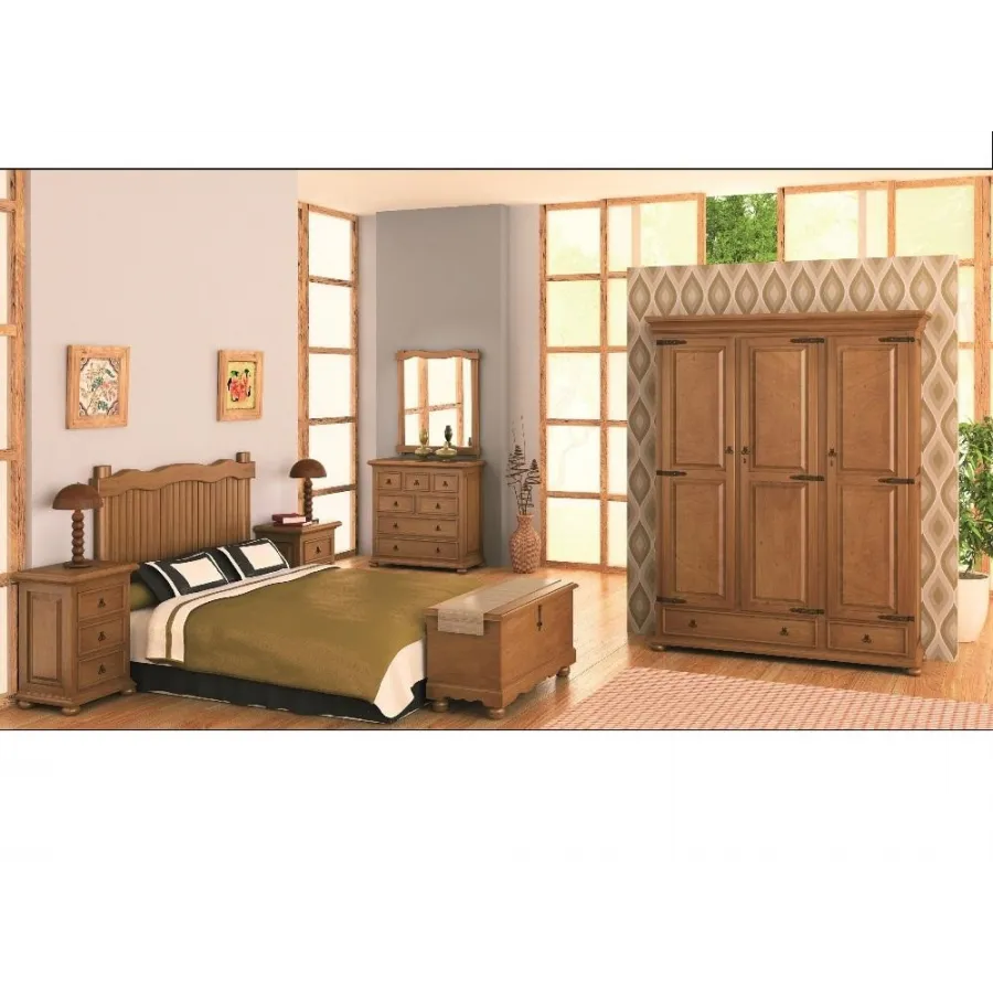 Dormitorio Mexicano matrimonio MADERA MACIZA