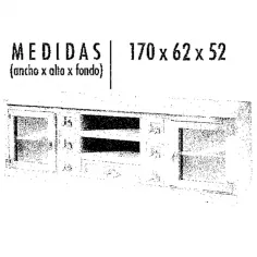 Mesa tv Jalisco 170 cm. 2
