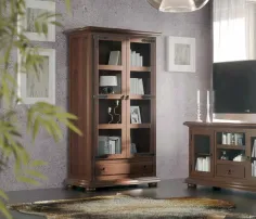 Vitrina en madera de estilo rústico