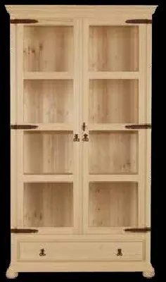 Vitrina en madera de estilo rústico 2