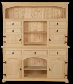 Librería en madera de estilo rústico 2