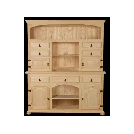 Librería en madera de estilo rústico