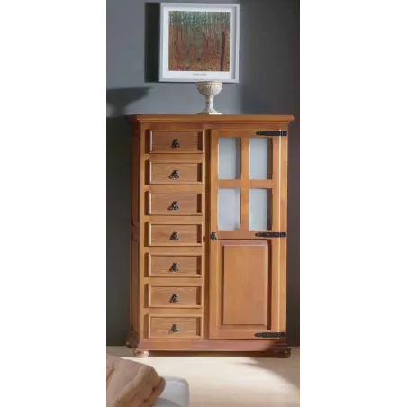 Vajillero en madera de estilo rústico