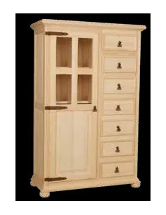 Vajillero en madera de estilo rústico 2