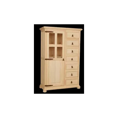 Vajillero en madera de estilo rústico