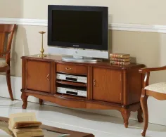 MUEBLE TV DISEÑO CLASICO MADERA CEREZO 150 CM. CON PATAS DIEGA