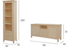 Salón colonial madera 270 cm. 2