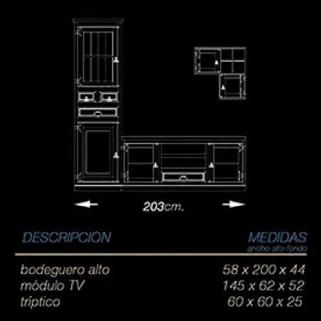 Salón Mexicano 203 cm.