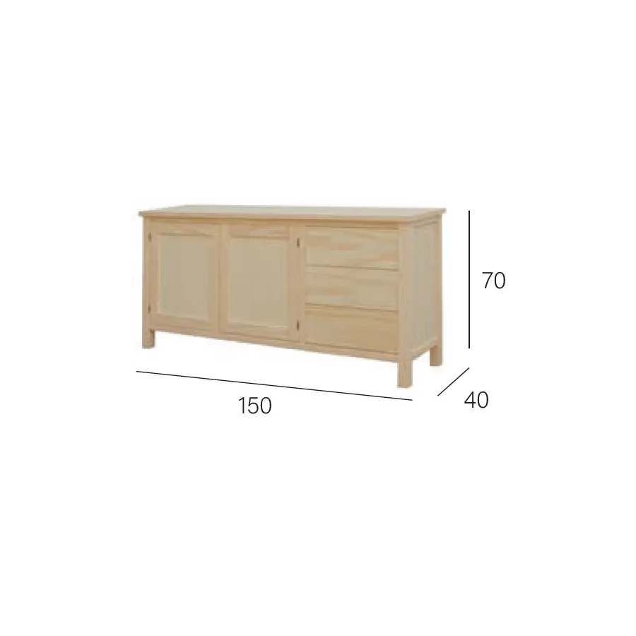 Salón completo madera 195 cm.