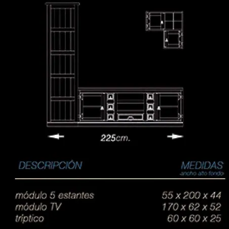 Salón Mexicano 225 cm.