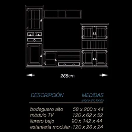 Salón Mexicano 225 cm.