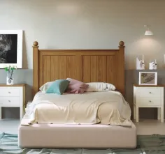 Salón con vitrinas en madera 270 cm.