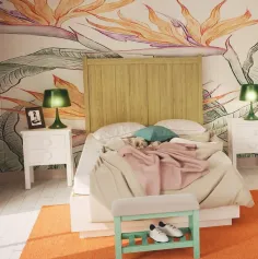 Cabecero rústico individual madera 