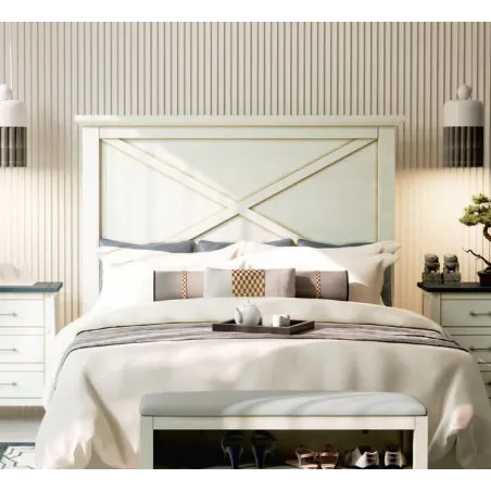 Cabecero colonial madera de matrimonio 