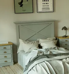 Cabecero colonial madera de matrimonio  2