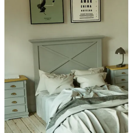 Cabecero colonial madera de matrimonio 