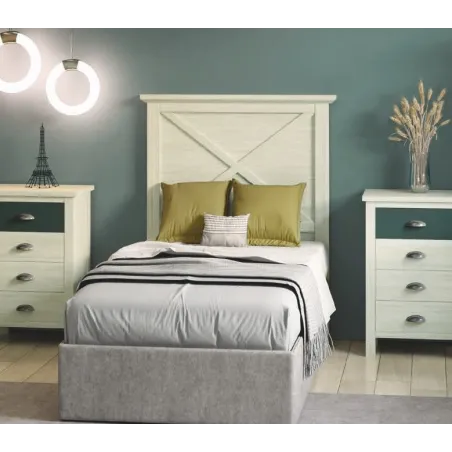 Cabecero colonial madera de matrimonio 