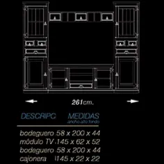 Salón Mexicano 203 cm. 2