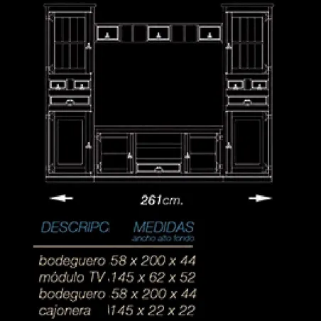 Salón Mexicano 203 cm.