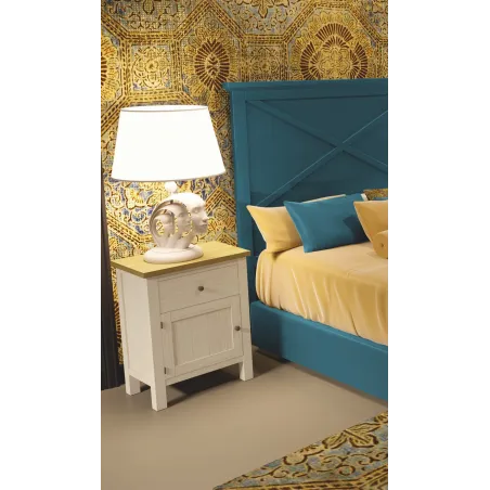 Cabecero colonial madera de matrimonio 