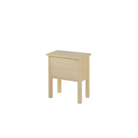 Mesita de noche madera un cajón con patas