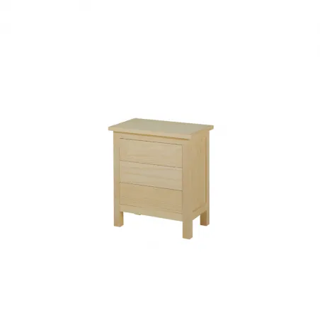 Mesita de noche madera un cajón con patas