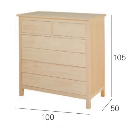 Cómoda madera 3 caj patas