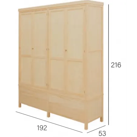 Cómoda madera 3 caj patas