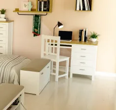 Cómoda madera 3 caj patas