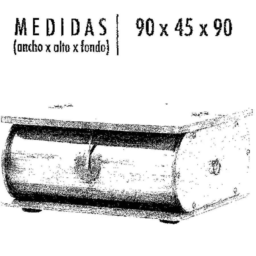 Mesa de centro baúl cuadrado Mexicano