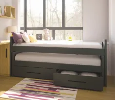 Salón con vitrinas en madera 270 cm.