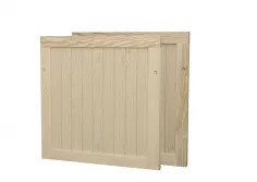 Salón con vitrinas en madera 270 cm. 2