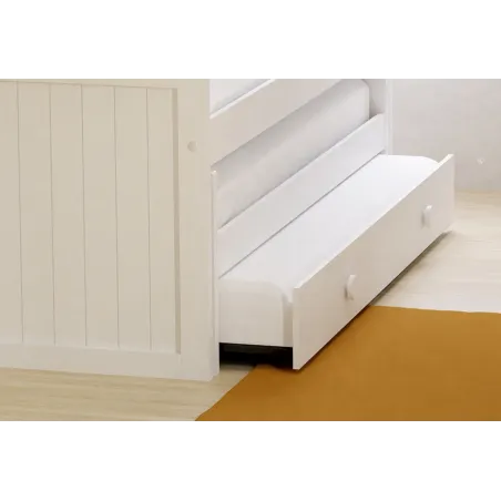 Cama compacta rústica madera 