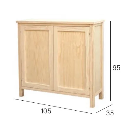 Cómoda madera 3 caj patas