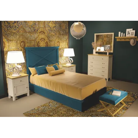 Cabecero rústico individual madera 