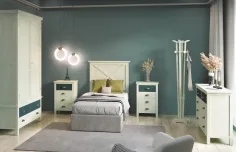 Cabecero rústico individual madera 