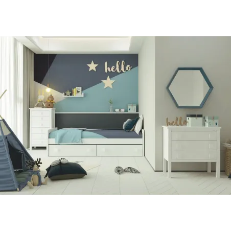 Cabecero rústico individual madera 