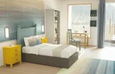 Cabecero rústico individual madera 