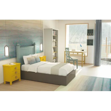 Cabecero rústico individual madera 