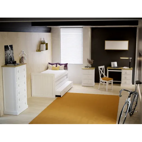 Cabecero rústico individual madera 