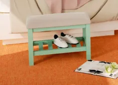 Banqueta descalzadora madera asiento pretapizado 2