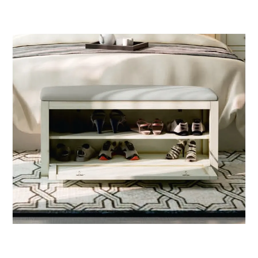 Arcón zapatero cruceta asiento pretapizado