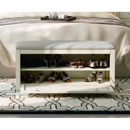 Arcón zapatero cruceta asiento pretapizado