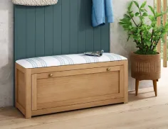 Arcón zapatero cruceta asiento pretapizado