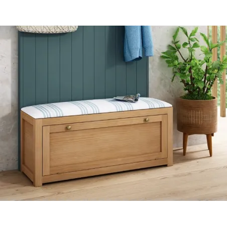 Arcón zapatero cruceta asiento pretapizado