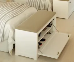 Arcón zapatero cruceta asiento pretapizado 2